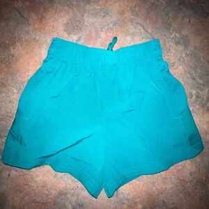 Youth DSG Woven Athletic Shorts 2XS Teal Polyester Elastic Waistband & Pockets